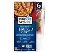 Blue Dragon Thai Curry Rosso 3 Step Kit 253g (Confezione da 6)