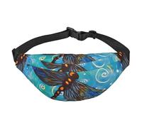 Blue Dragonfly adatto per sport, corsa, viaggi, attività all'aperto, marsupio unisex da uomo e donna, Libellula blu., Taglia unica, Zaino da bici