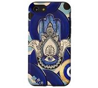 Blue Estetic Evil Eyes Collage Hamsa Hand Custodia per iPhone SE (2020) / 7/8