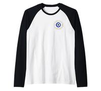 Blue Evil Eye con Simbolo di Protezione mistica per Uomini e Donne Maglia con Maniche Raglan