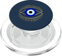 Blue Evil Eye con simbolo di protezione mistica per uomini e donne PopSockets PopGrip per MagSafe