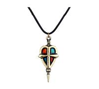 Blue Exorcist True Cross Order Knight Badge Rin Okumura - Collana unisex con ciondolo per cosplay - metallo/pelle