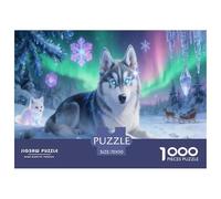 Blue Eyed Husky Puzzle Giochi 1000 Pezzi Regalo Per Lui E Per Lei Arte Interesting Puzzle Adulti Idea Regalo Per 70x50cm/1000pcs