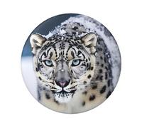 Blue Eyed Snow Leopard Button Pins 1 Pc, 6,1 cm Rotondo Pulsante Distintivi Metallo Immagine Personalizzata Foto Pin Bottoni Kit Per Artigianato Forniture Natale Fai Da Te Progetti Feste, Misura unica