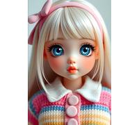 Blue Eyes Kawaii Doll Notebook - Cute Anime Girl Journal: Adorable pastel notebook for girls, teens, and anime lovers - perfect for journaling, doodles, and school notes
