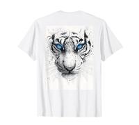 Blue Eyes White Tiger Sketch Art Maglietta