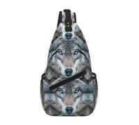 Blue Eyes Wolf Crossbody Sling Bag Crossbody Shoulder Chest Bag Tracolla Tracolla Vita Fanny Pack Uomini Donne