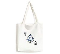 Blue First Aid Kit Design Rotondo Illustrazione Modello Borsa Mestiere Poker Spade Lavabile Borsa, Multicolore, Taglia unica