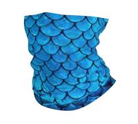Blue Fish Scale Print Ski Face Cover Freddo Sciarpa Per Uomo Donna, Scaldacollo Ghetta Per Sci Corsa