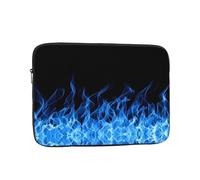 Blue Flame - Custodia protettiva per computer portatile con stampa su tutta la superficie, sottile, con cerniera, borsa per il trasporto da 15 pollici