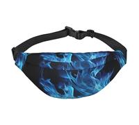 Blue Flame Marsupio da uomo e da donna, alla moda, borsa a tracolla con tracolla regolabile, impermeabile, per viaggi, escursionismo, sport, nero, taglia unica, Nero , Taglia unica