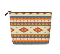 Blue Flame Trousse per cosmetici, organizer da viaggio a un unico strato, grande capacità, organizer quotidiano con cerniera, Nativi americani, Taglia unica