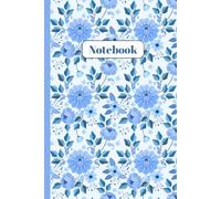 Blue Floral Composition Notebook: Aesthetic Botanical Pattern Journal - College Ruled, 6x9, 110 Pages: Dark & Light Blue Flower Notebook for Women, ... Cute Boho Aesthetic, Classic School Supplies