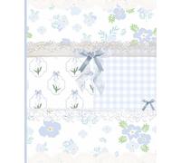 Blue Floral Lace Student Notebook: Wide Ruled School Notebook with Assignment Trackers, Study Planners, Goals, Project Planning and Student Organization Pages