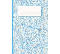 Blue Floral Lined Notebook Journal for Women, men, adults, 300Numbered Pages Thick Leather Journal, Paper Daily Journal for Work Travel, Hardcover College Ruled Notebook