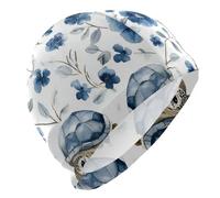 Blue Flower Turtle nuoto impermeabile per gli uomini Capelli Corti nuoto impermeabile per adulti Protezione dei capelli e Drag Riduzione gorros para natacion