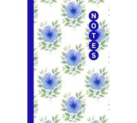 Blue Flowers Pattern in White: Watercolor Drawn Florals