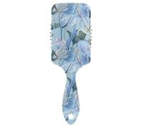 Blue Fresh Calla Lily carino pennello per gli uomini Progettato cuoio capelluto massaggiatore spazzola per diradamento dei capelli con manico ergonomico cepillos para cabello
