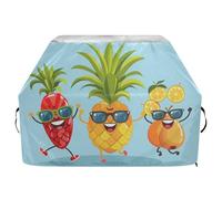 Blue Fruit Friends, copertura per barbecue a gas, impermeabile, resistente, antistrappo, resistente allo sbiadimento, con coulisse regolabile per polvere e vento