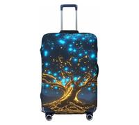 Blue Fruit The Tree of Life - Copertura elastica per valigia, da viaggio, antigraffio, con stampa, Nero , M