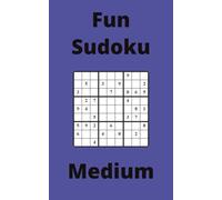 Blue Fun Sudoku Book, 9x9 Puzzles, 100 Pages, 5x8, Medium