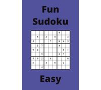 Blue Fun Sudoku Book, 9x9 Puzzles, 200 Pages, 5x8, Easy