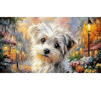 Blue-furred-dog-with-orange-eyes Puzzle 1000 pezzi Carta riciclata Idea regalo perfetta Gioco stimolante per relax, creatività e regali per adulti 38x52/1000 pezzi
