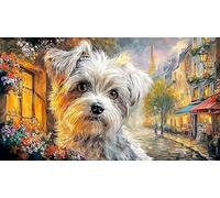 Blue-furred-dog-with-orange-eyes Puzzle per adulti 1000 pezzi Estremamente difficile Stimolante Gioco educativo relax Regalo divertente & Attività in casa 70x50/1000 pezzi