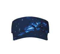 Blue Galaxy Pattern Print Cooling Elastic Visor Unisex Visor Hat for Men and Women No Slip,Sun Protection Visor, nero, taglia unica