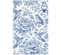 Blue Garden Notes: Floral & Bird Journal: 120 Lined Pages | 6×9 Notebook | Daily Writing & Notes