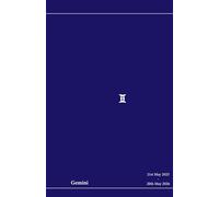 BLUE Gemini Zodiac Diary 2025-2026 - 5.3 x 8.4 Inch Astrology Journal for Gemini Season, Personalized Daily Journal with Moon Phases & Retrogrades 1 Day Per Page