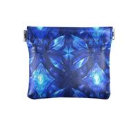 Blue Gems - Portamonete da donna in pelle, mini trousse per il trucco, per uomo e donna, da viaggio