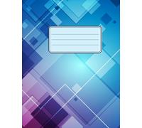 Blue Geometric Composition Notebook: Premium College Ruled Composition Book | 100 Sheets 200 Pages | Electric Blue Abstract Design Notebook for Students, Teens & Tech Lovers | 7.5 x 9.75 Inches