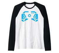 Blue Get The Picture? Fotocamera blu Fotografia Grafica blu Maglia con Maniche Raglan