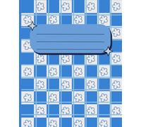 Blue Gingham Charm - Cute Floral Lined Notebook: 100 Lined Pages | Aesthetic 7.5 x 9.25 Inch Journal | Pastel Blue Retro School Design | Perfect for Students, Writers & Gift Giving