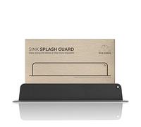 BLUE GINGKO, Paraspruzzi per lavandino (design aggiornato) in silicone di alta qualità per lavello, protezione per lavabo da cucina isola (47,8 x 7,4 cm) grigio scuro