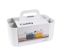 BLUE GINKGO Caddy Organizer Impilabile, Rettangolare, Bianco, Prodotto in Corea
