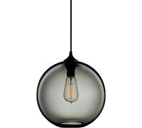 Blue Glass Pendant Light V-intage Industrial Style Round E26 Single Head Chaner