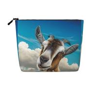 Blue Goat Print Impermeabile Grande Capacità con Cerniera Viaggio di Lavoro Viaggio Casa Multifunzionale Trucco Borsa di Immagazzinaggio Borsa Portamonete, Nero , Taglia unica