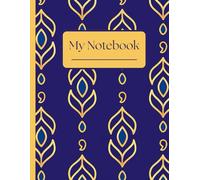 Blue Gold College Ruled Notebook | 8.5x11 Aesthetic School Journal for Students | 200 Lined Pages for Writing, Notes: Back to school notebook| blue ... stationery for college students| notebook|