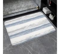 Blue Gray Striped Modern Fashion Abstract Geometric Aesthetic Contemporary Grunge Simple Boho Watercolour Zerbino Asciugapassi Tappeti Da Bagno Trappola Sporco Tappeto Entrata 40X60Cm