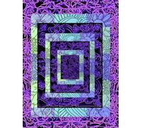 Blue, Green And Lavender Intricacies, Geometric Patterned, 200 Unlined, Star Detailed Page, 8x11, Hardcover Journal, Art Pad, Sketchbook, Drawing ... By: Artist Mary Elisabeth Linder @ MaryEMade
