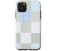 Blue Green Christmas Patchwork Pattern Cute Winter Holiday D Custodia per iPhone 11 Pro Max