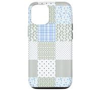 Blue Green Christmas Patchwork Pattern Cute Winter Holiday D Custodia per iPhone 12/12 Pro