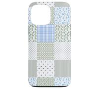 Blue Green Christmas Patchwork Pattern Cute Winter Holiday D Custodia per iPhone 13 Pro Max