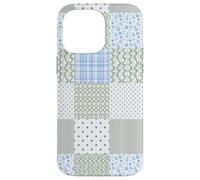 Blue Green Christmas Patchwork Pattern Cute Winter Holiday D Custodia per iPhone 14 Pro Max