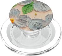 Blue Green Oil Painting Flower Leaf PopSockets PopGrip per MagSafe