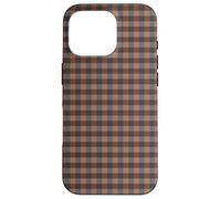 Blue Grey & Rust Gingham - Dark Checkered Plaid Phone Cover Custodia per iPhone 16 Pro