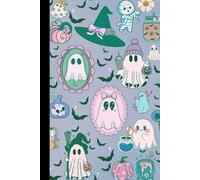 Blue Halloween Diary Little Spooky And Magical: Halloween Cute And Funny Notebook Vintage Look with Cream Pages