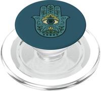 Blue Hamsa Mano di Protezione Spirituale Buona Fortuna PopSockets PopGrip per MagSafe